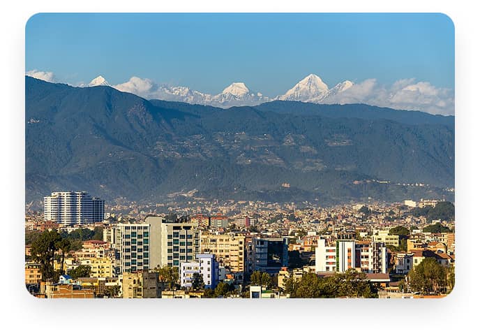 Kathmandu Valley with the Himalayas